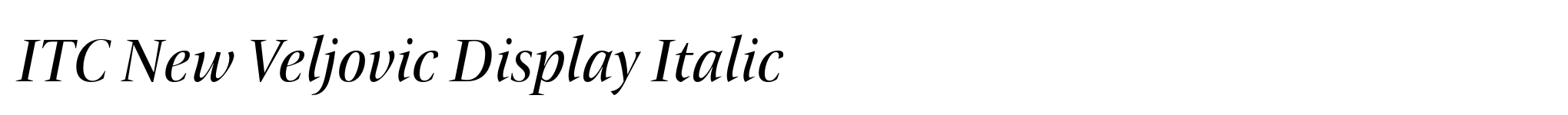 ITC New Veljovic Display Italic image